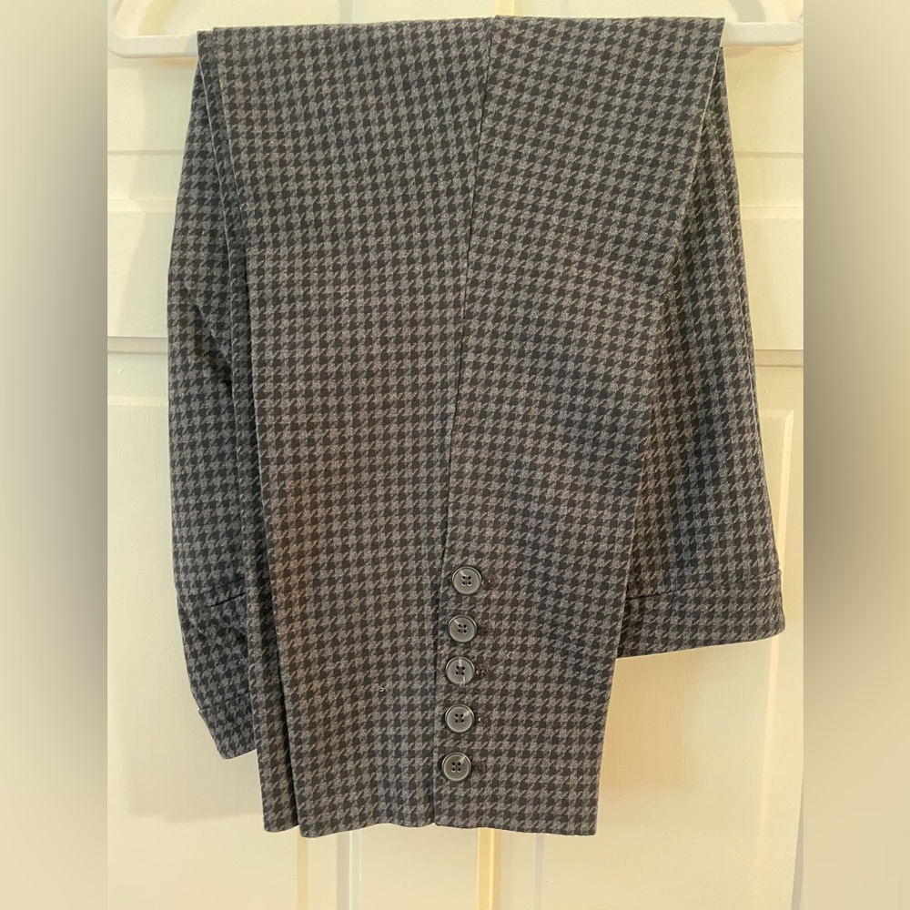 Talbots Hampshire Ankle Pants in Black and Grey Checked